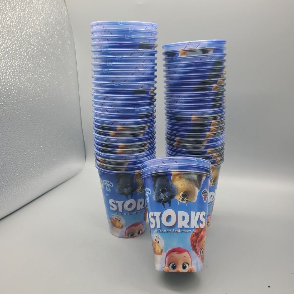 Set (50) promotional cups for the  STORKS Movie Collectible Plastic New